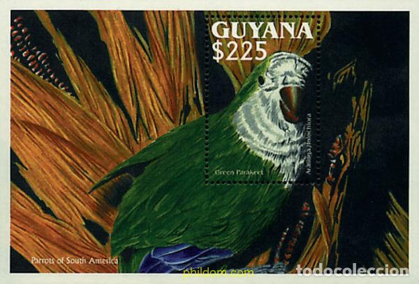 Sellos: 321399 MNH GUYANA 1993 LOROS DE AMERICA DEL SUR