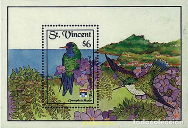 Sellos: 302730 MNH SAN VICENTE 1992 GENOVA 92. EXPOSICION FILATELICA INTERNACIONAL. AVES