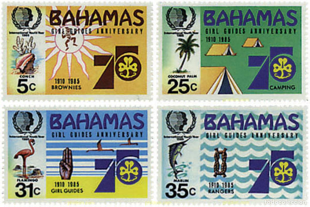 Sellos: 37947 MNH BAHAMAS 1985 75 ANIVERSARIO DEL ESCULTISMO