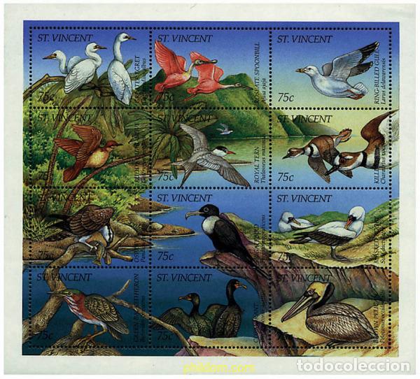 Sellos: 360440 MNH SAN VICENTE 1995 AVES