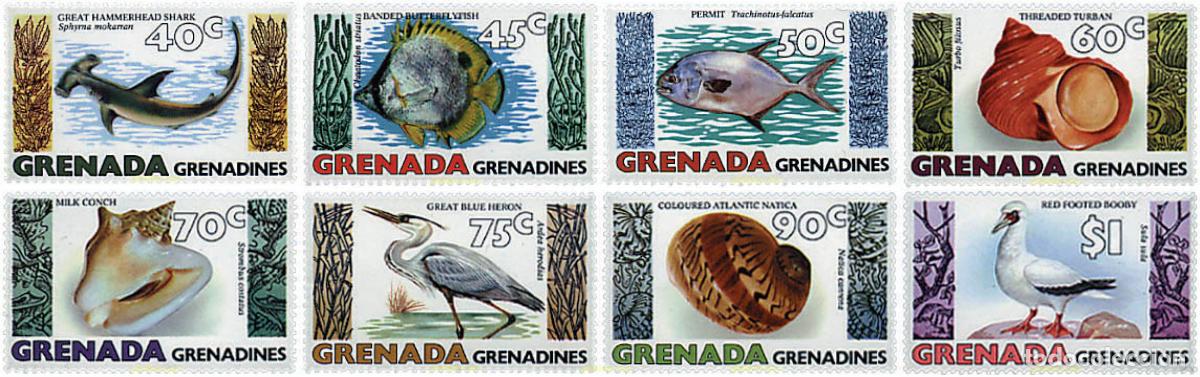 Sellos: 33555 MNH GRANADA GRANADINAS 1979 FAUNA MARINA