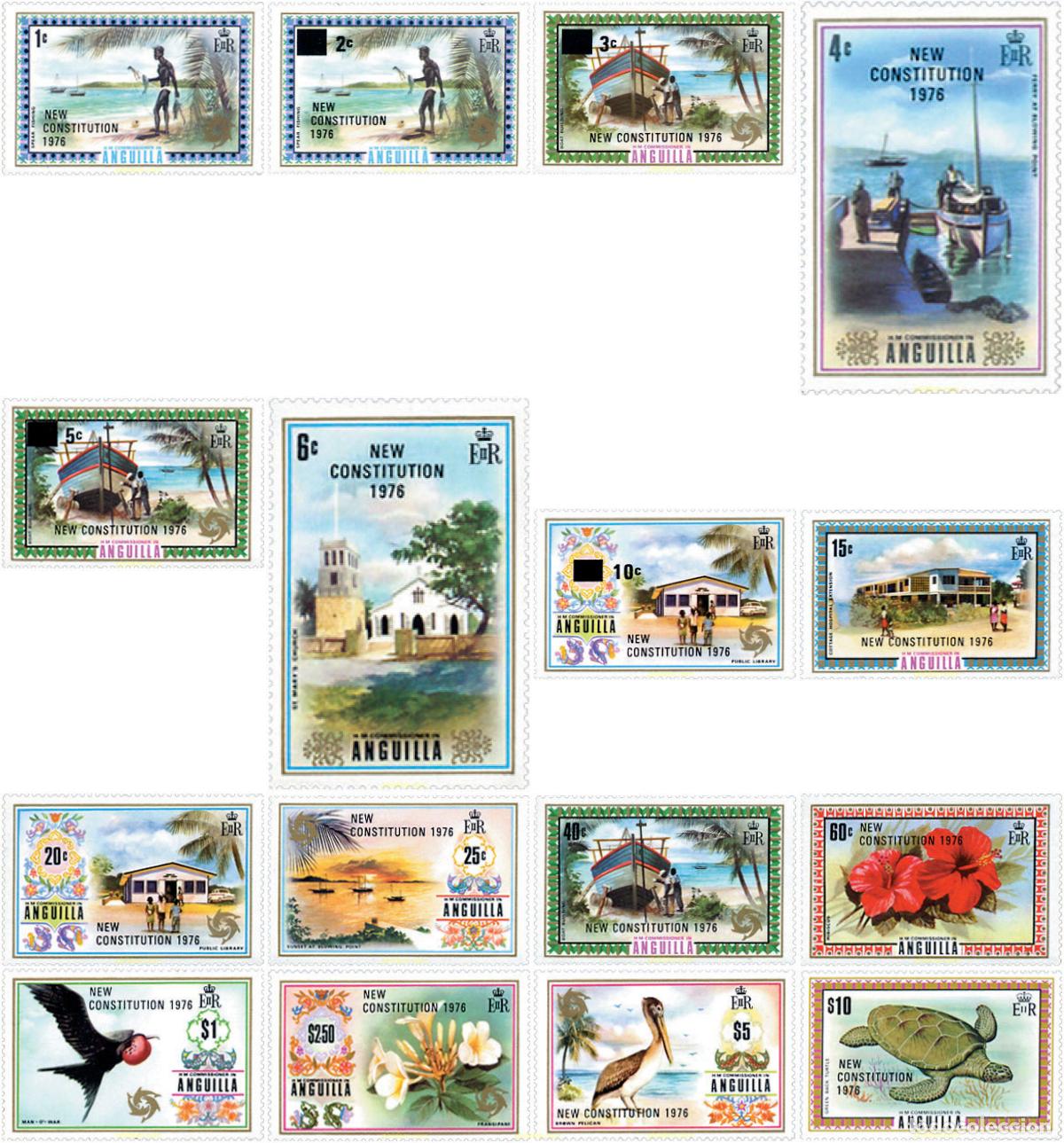 Sellos: 286405 MNH ANGUILLA 1976 NUEVA CONSTITUCION