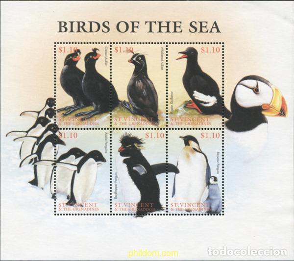 Sellos: 371085 MNH SAN VICENTE 1997 AVES MARINAS
