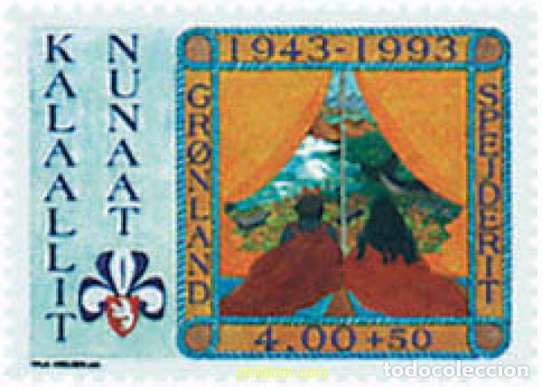 Sellos: 265869 MNH GROENLANDIA 1993 70 ANIVERSARIO DE LA CRUZ ROJA Y 50 DEL ESCULTISMO EN GROENLANDIA