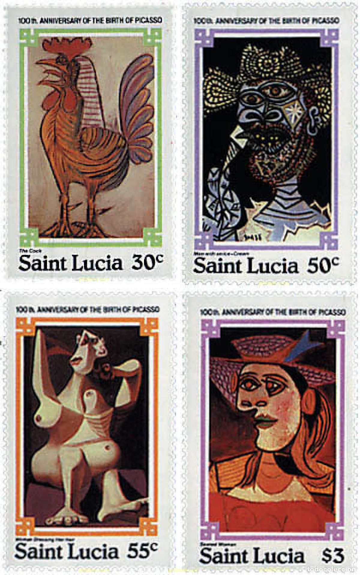 Sellos: 35863 MNH SANTA LUCIA 1981 CENTENARIO DEL NACIMIENTO DE PABLO PICASSO
