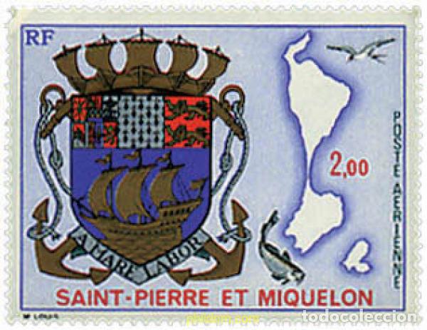 Sellos: 36944 MNH SAN PEDRO Y MIQUELON 1974 ESCUDO