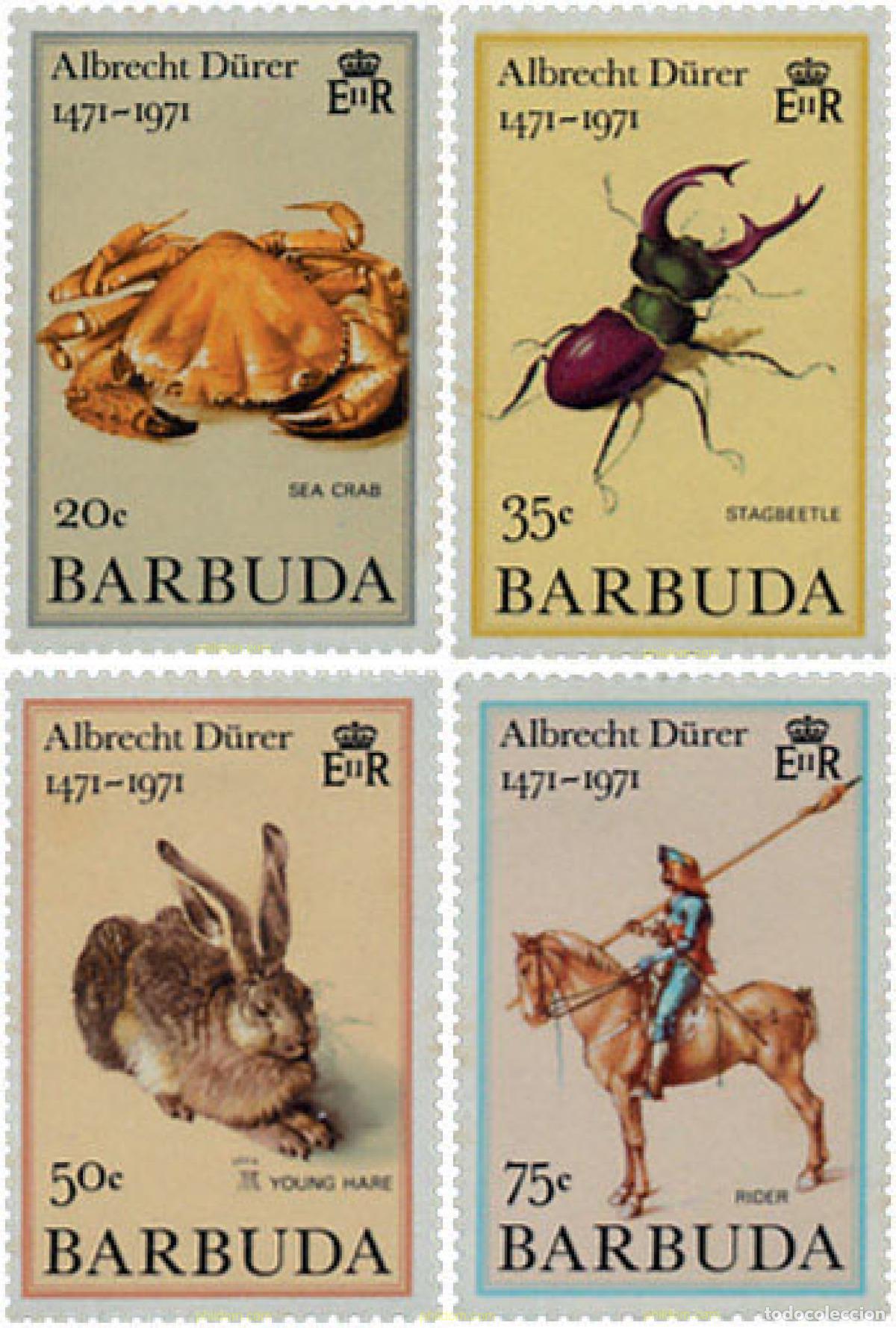 Sellos: 47064 HINGED BARBUDA 1971 500 ANIVERSARIO DEL NACIMIENTO DE ALBRECHT D&Uuml;RER