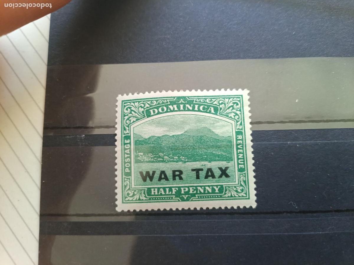 Sellos: DOMINICA 1916 War Tax