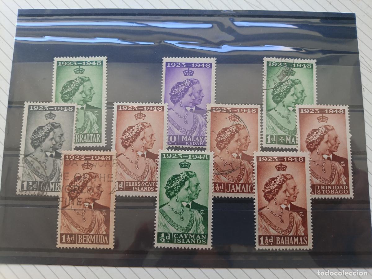 Sellos: 1948 Colonias inglesas. Lote de sellos aniversario Jorge VI