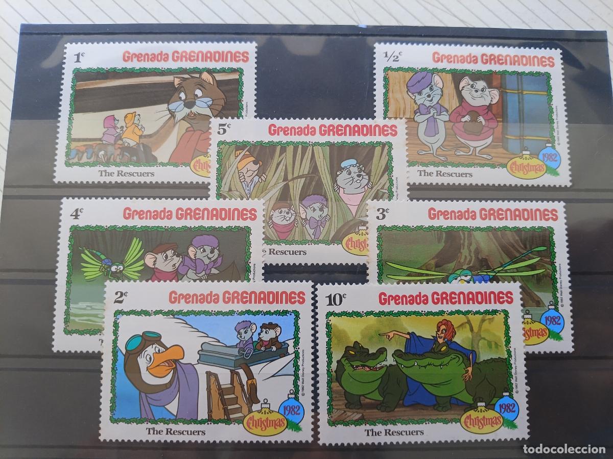 Sellos: Grenada. The rescuers. Lote de sellos