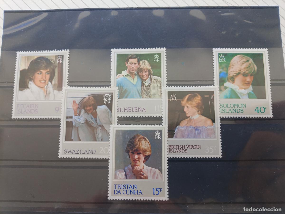 Sellos: Colonias inglesas. Sellos boda real Lady Diana Spencer, Pitcairn, Solomon Islands, etc.