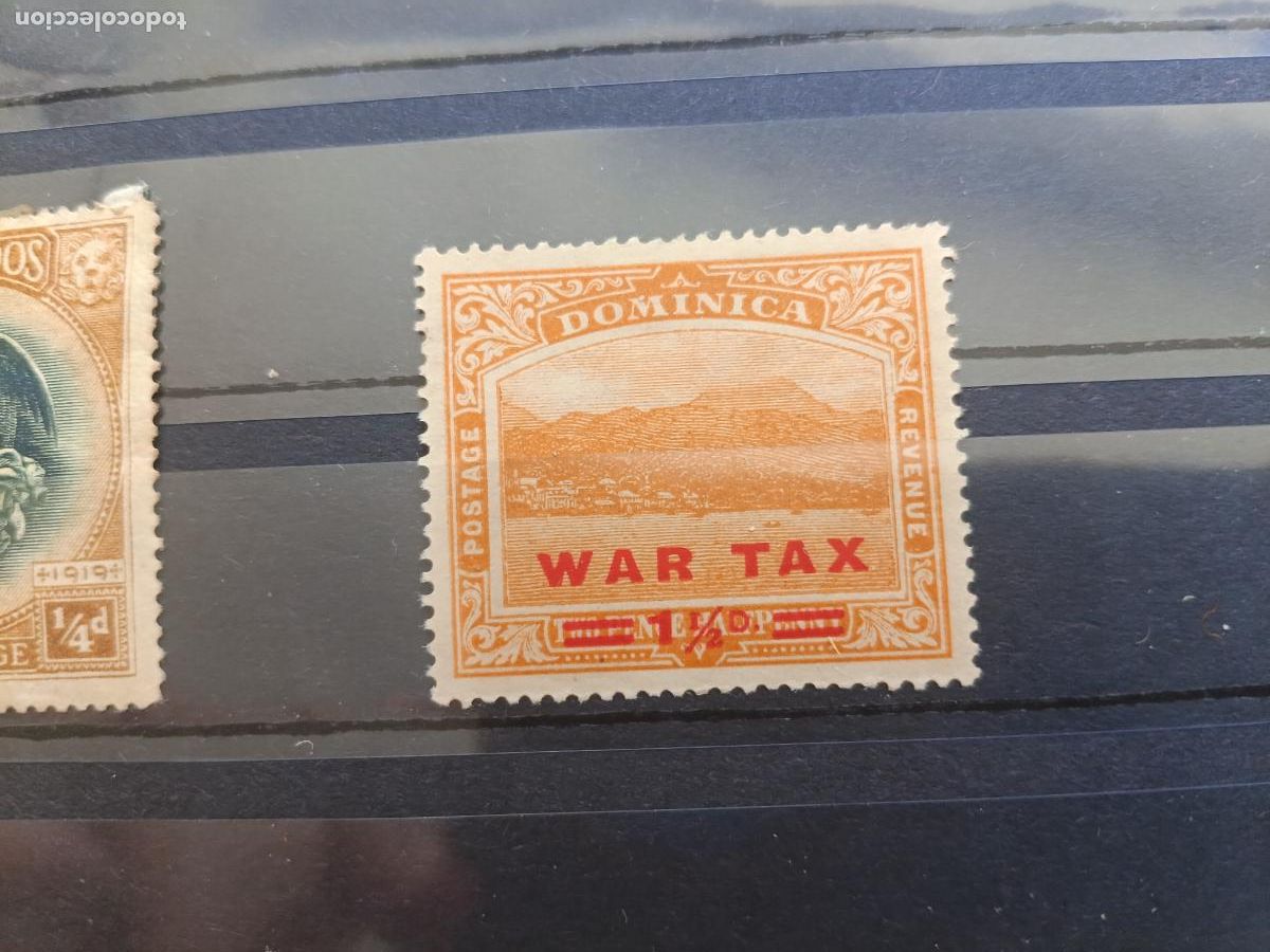 Sellos: DOMINICA 1916 War Tax