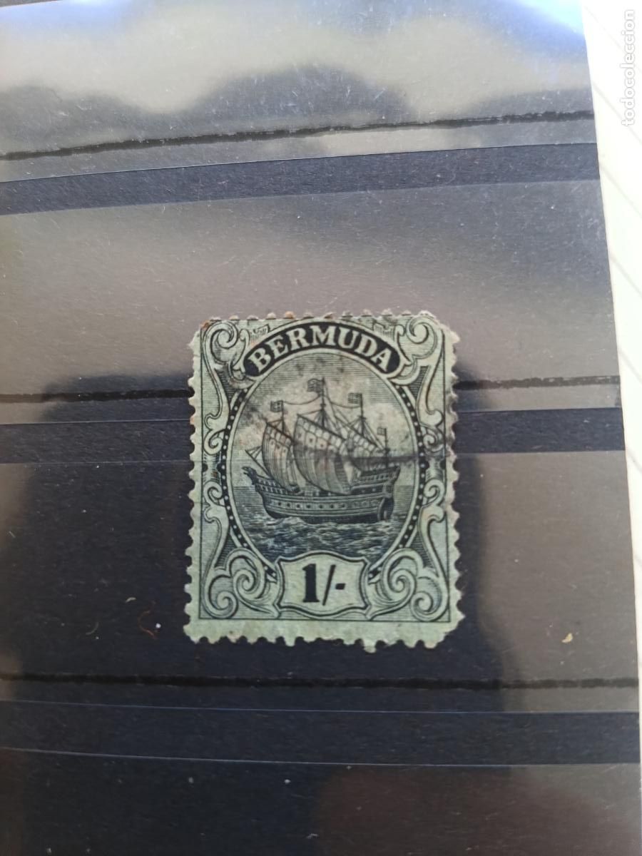 Sellos: 1 Shilling. Bermuda, Bermudas