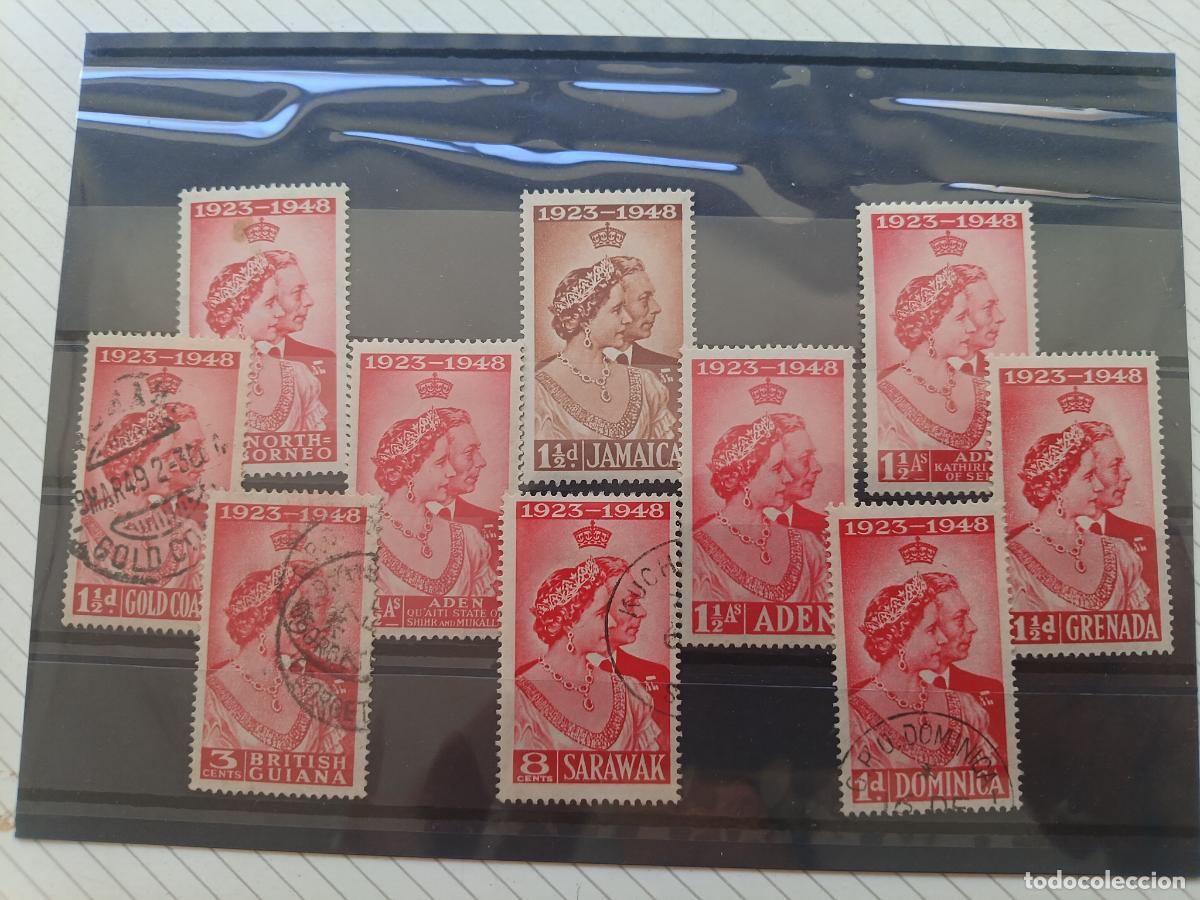Sellos: Colonias inglesas. Jubileo Jorge VI 1948. Lote de sellos
