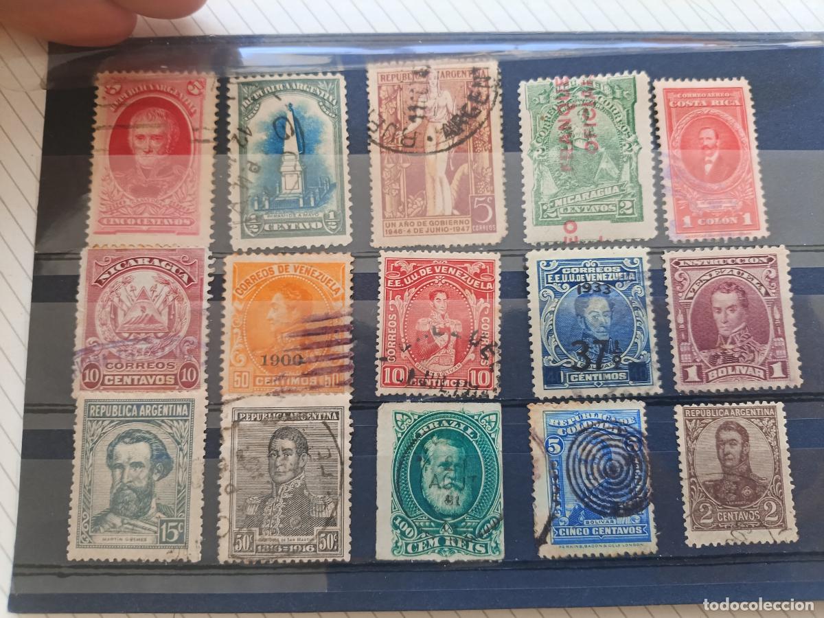 Sellos: Diversos pa&iacute;ses americanos. Lote de sellos antiguos