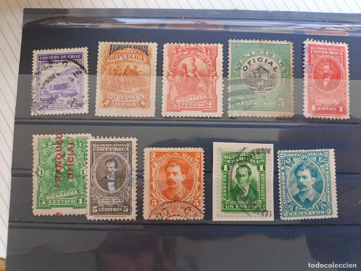Sellos: Diversos pa&iacute;ses americanos. Lote de sellos antiguos