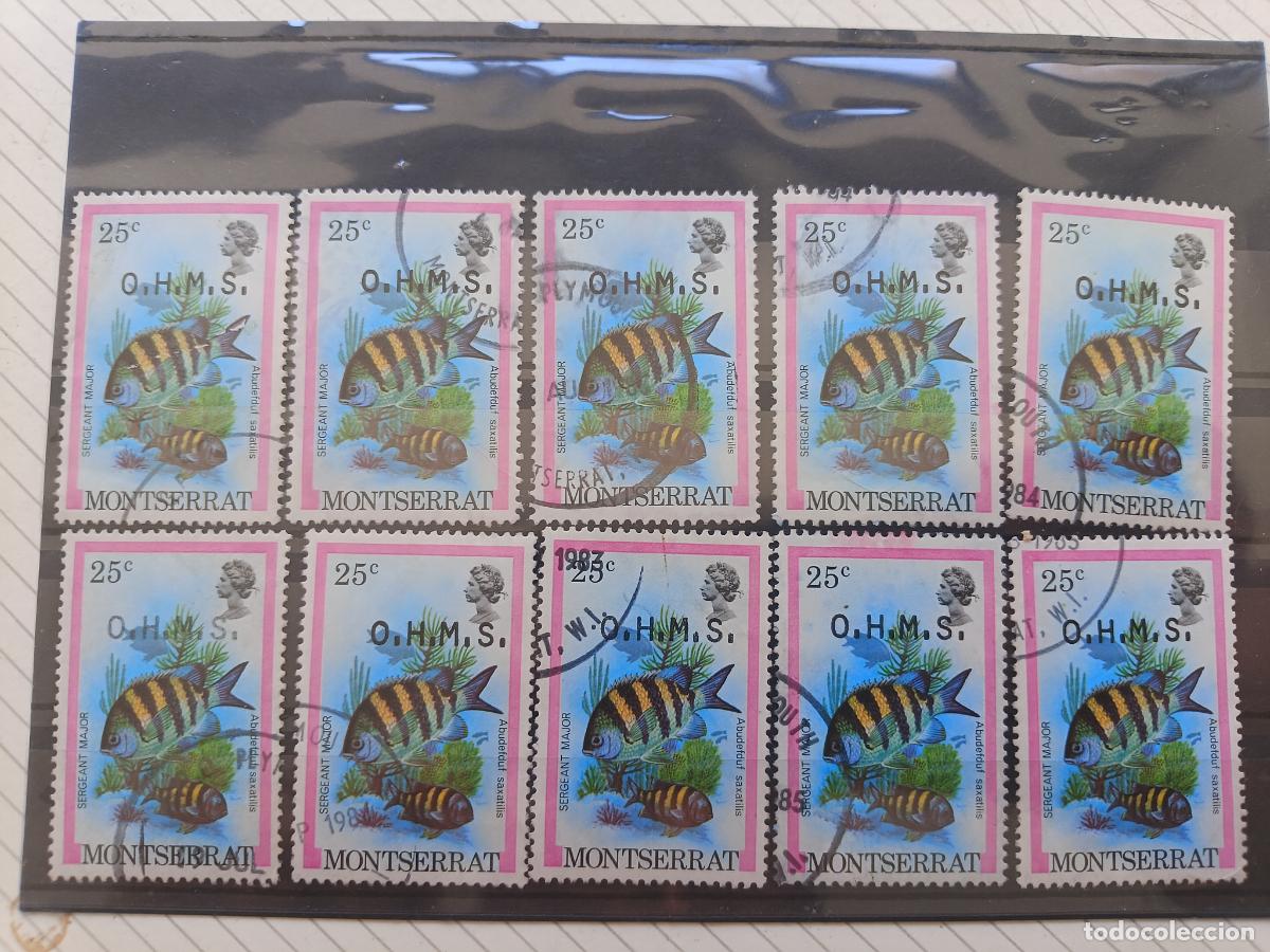 Sellos: Isla de Montserrat. Lote de sellos