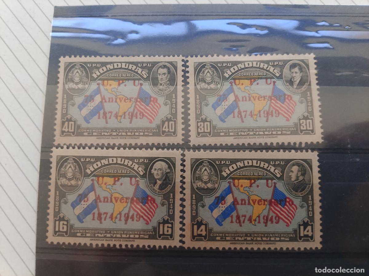 Briefmarken: Honduras, lote de sellos perfectos, sin se&ntilde;al de fijasellos. 1949