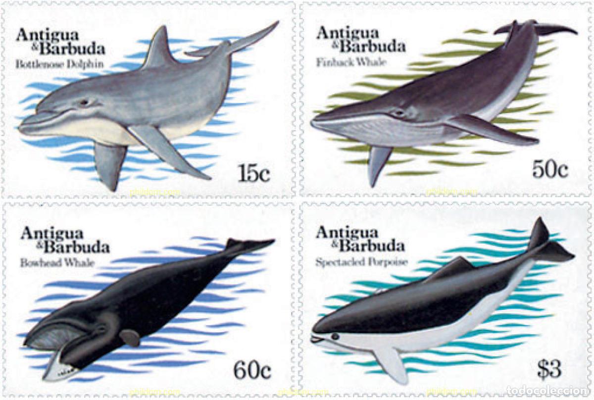Sellos: 46722 MNH ANTIGUA Y BARBUDA 1983 MAMIFEROS MARINOS