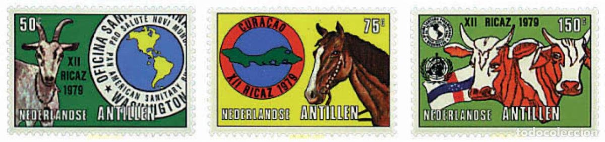 Sellos: 29262 MNH ANTILLAS HOLANDESAS 1979 12 CONFERENCIA DEL CONTROL SANITARIO ANIMAL