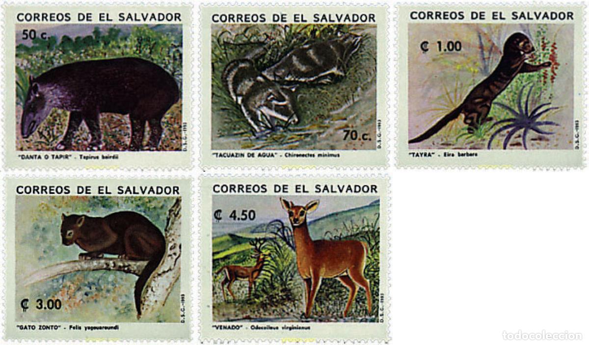 Sellos: 86768 MNH EL SALVADOR 1993 FAUNA PROTEGIDA