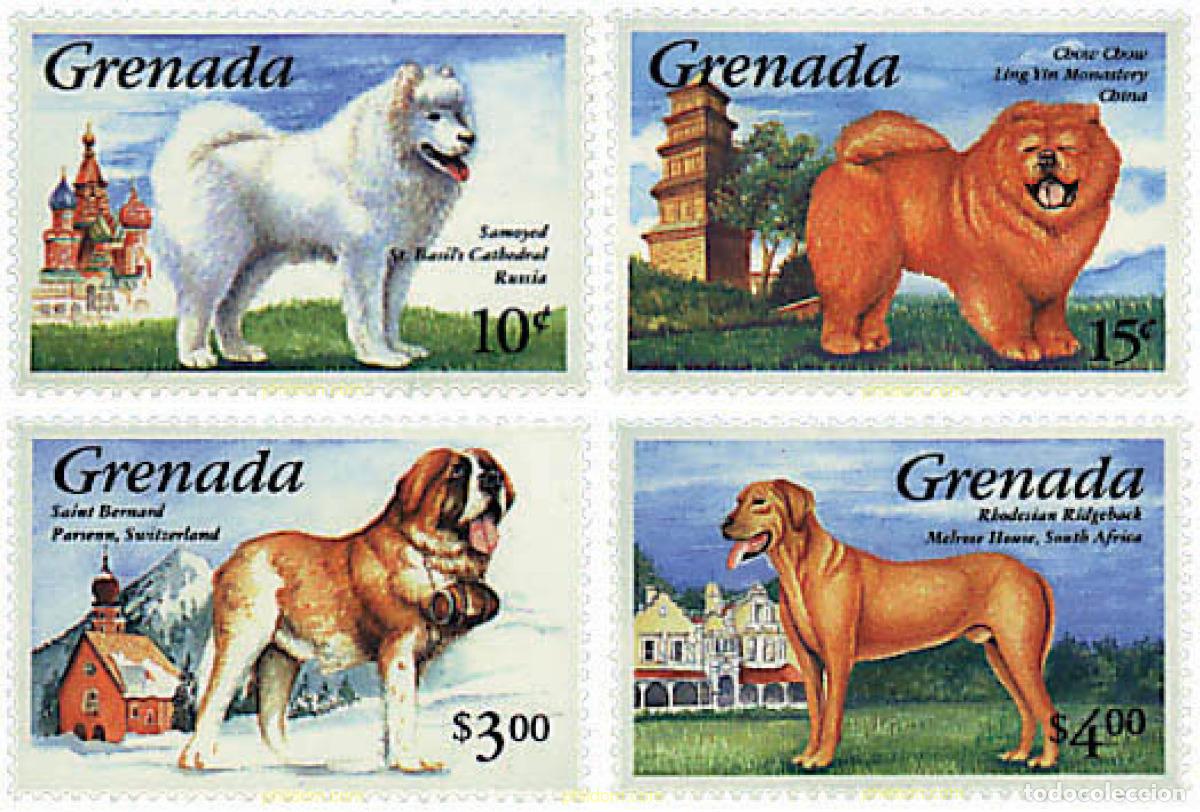 Sellos: 253510 MNH GRANADA 1993 PERROS DEL MUNDO