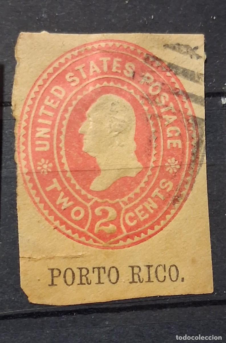 Sellos: USA, ENTERO POSTAL, GEORGE WASHINGTON, PORTO RICO.