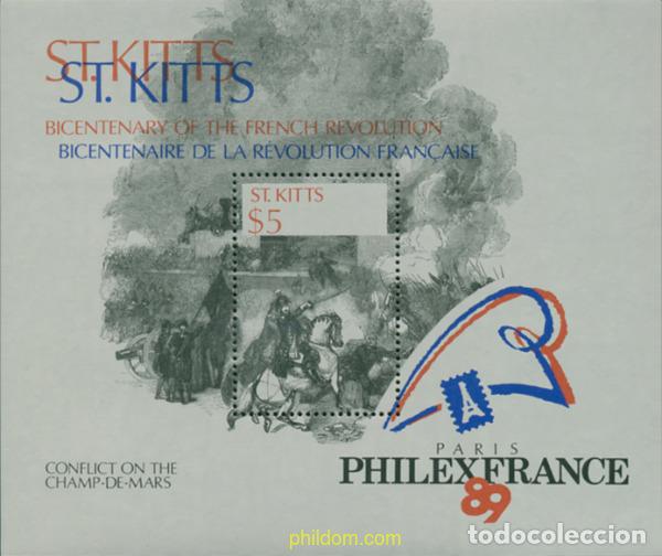 Sellos: 54696 MNH SAN KITTS 1989 BICENTENARIO DE LA REVOLUCION FRANCESA