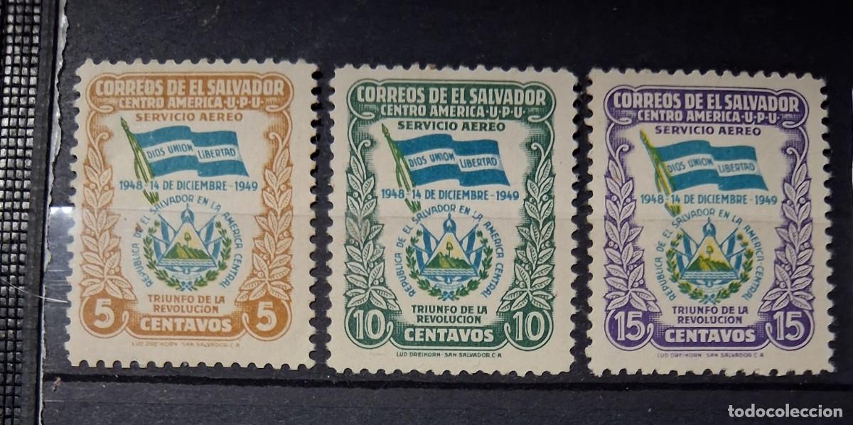 Sellos: EL SALVADOR, 1949, CAT.YT. PA.107/PA.109.