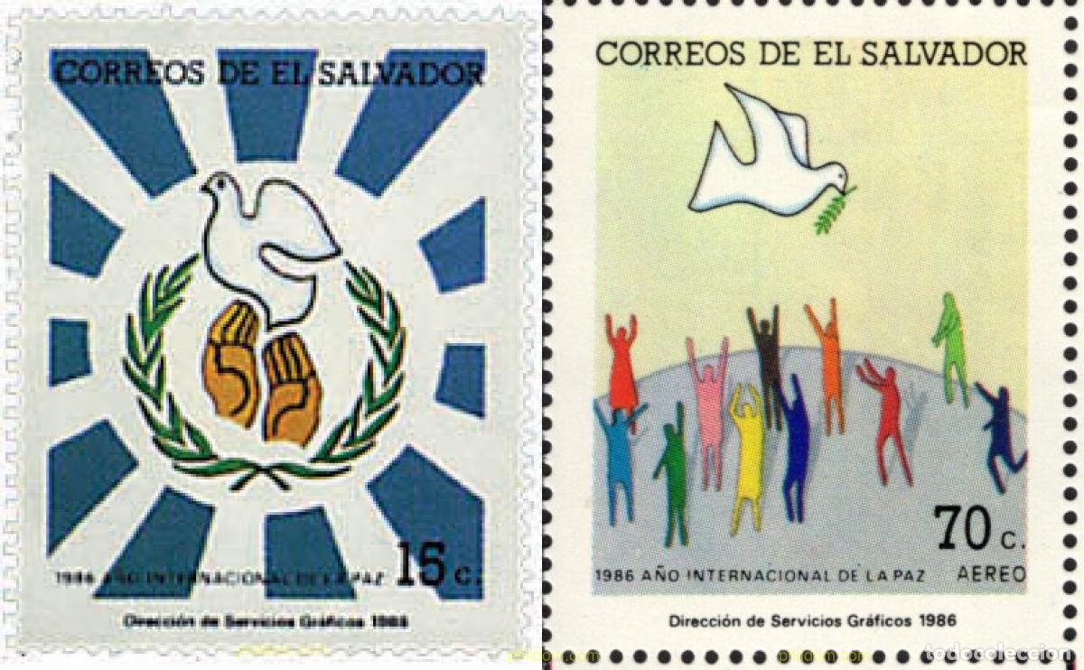 Sellos: 86757 MNH EL SALVADOR 1986 A&Ntilde;O INTERNACIONAL DE LA PAZ