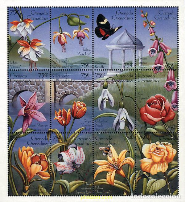 Sellos: 1429 MNH GRANADA GRANADINAS 1996 FLORES
