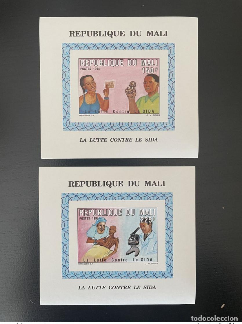 Sellos: Mali 1994 Mi. 1323 - 1324A Blocs S/S Souvenir Lucha contra la enfermedad del SIDA MNH**