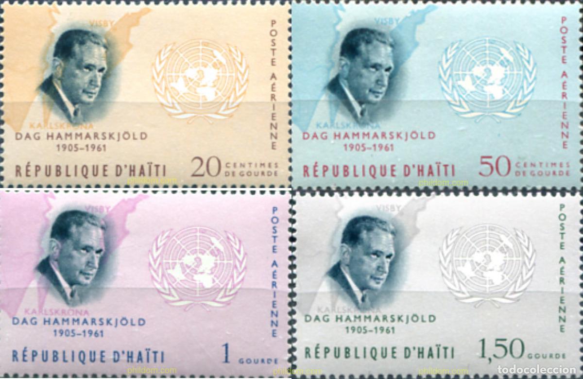 Sellos: 323635 MNH HAITI 1963 ONU - DAG HAMMARSKJOLD