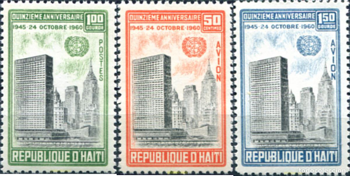Sellos: 323546 MNH HAITI 1960 15 ANIVERSARIO DE LA ONU