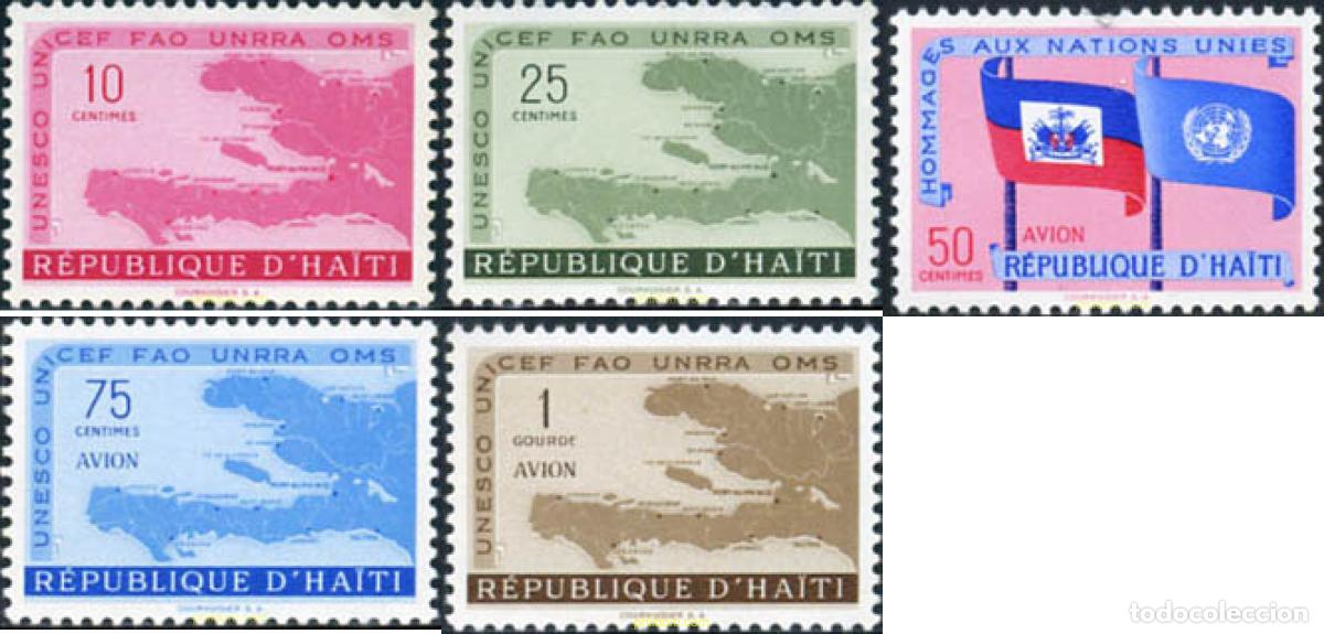 Sellos: 190652 MNH HAITI 1958 HOMENAJE A LAS NACIONES UNIDAS