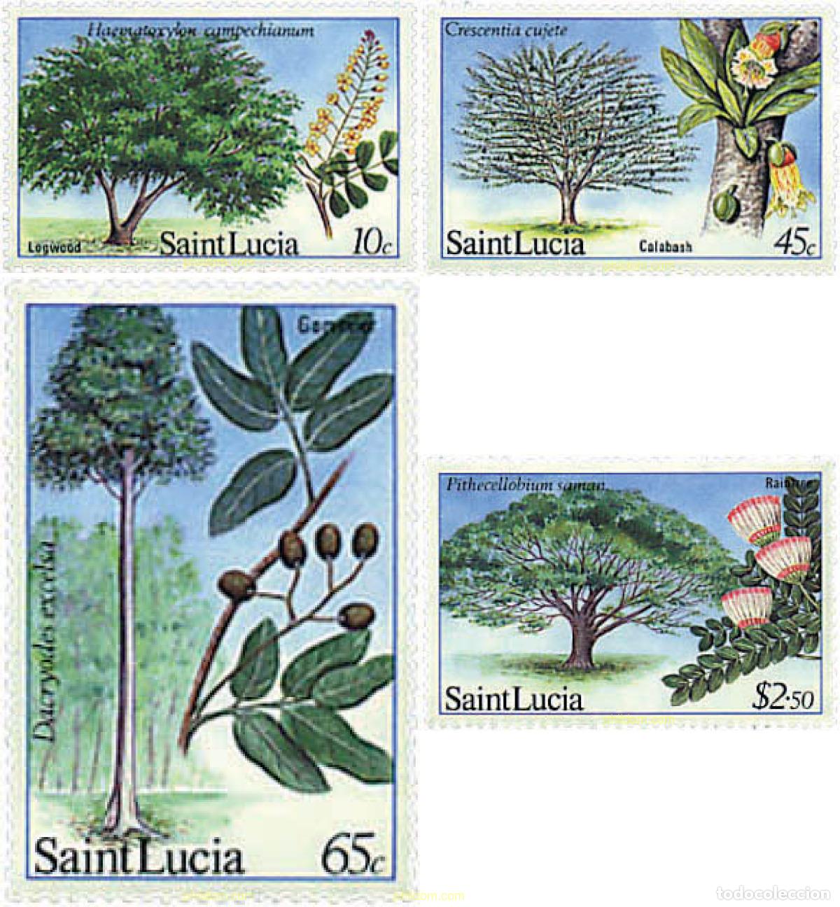 Francobolli: 93269 MNH SANTA LUCIA 1984 ARBOLES