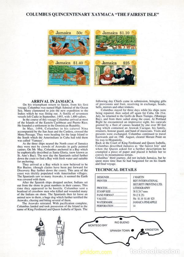 Sellos: 177009 MNH JAMAICA 1991 500 ANIVERSARIO DEL DESCUBRIMIENTO DE AMERICA