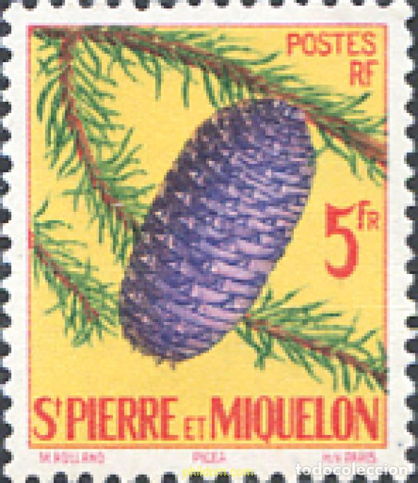 Sellos: 339153 HINGED SAN PEDRO Y MIQUELON 1958 PI&Ntilde;A
