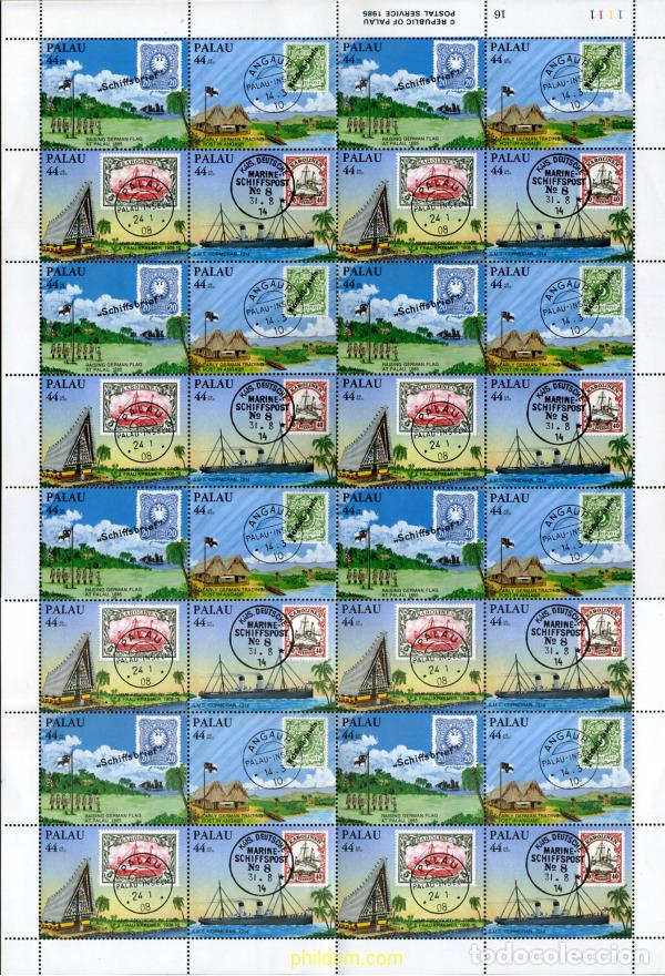 Sellos: 349922 MNH PALAU 1985 CENTENARIO DE LA OCUPACION ALEMANA
