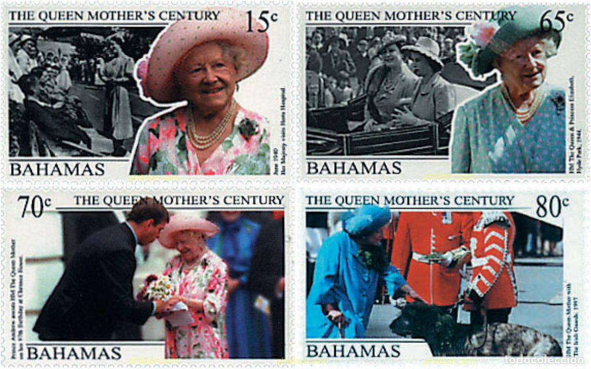 Sellos: 74210 MNH BAHAMAS 1999 CENTENARIO DE LA REINA MADRE