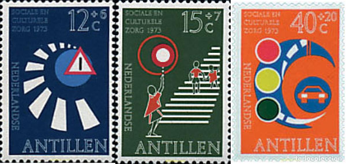 Sellos: 38971 MNH ANTILLAS HOLANDESAS 1973 PRO OBRAS SOCIALES Y CULTURALES