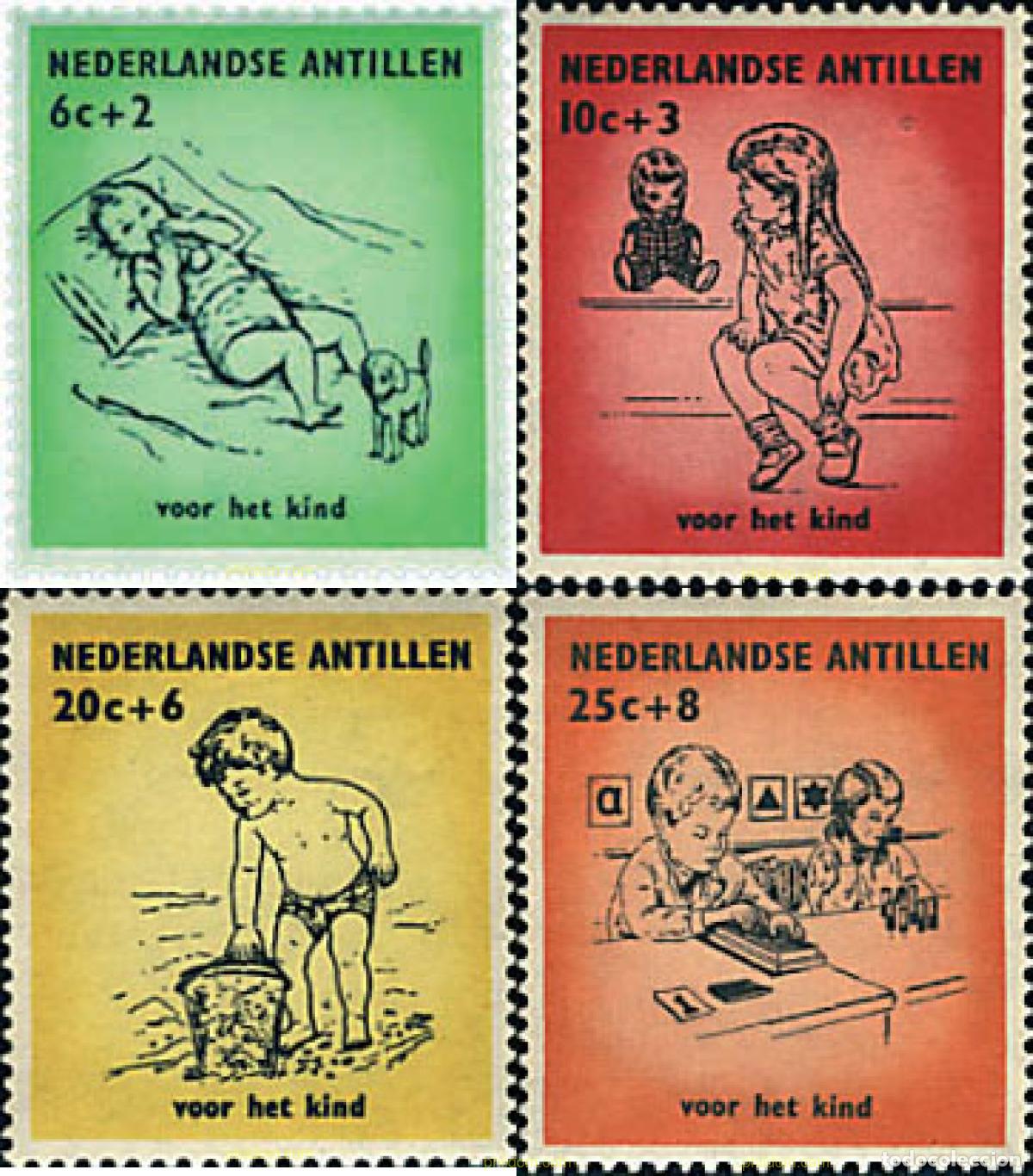 Stamps: 46612 MNH ANTILLAS HOLANDESAS 1961 PRO INFANCIA