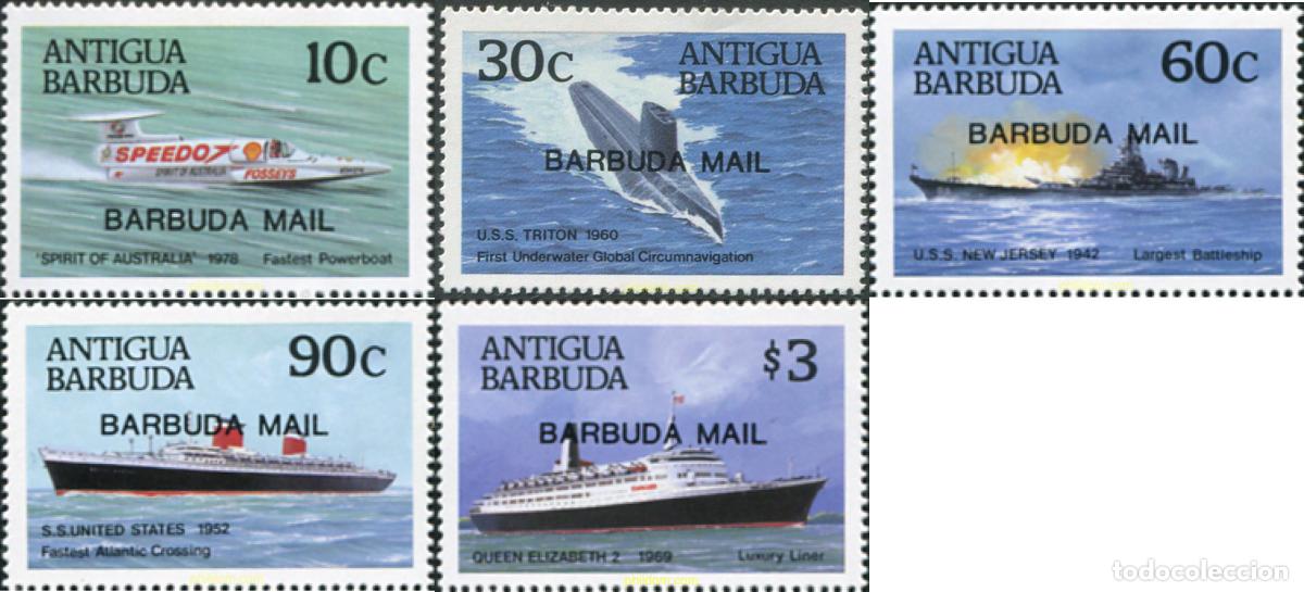 Selos: 47665 MNH BARBUDA 1987 EMBARCACIONES