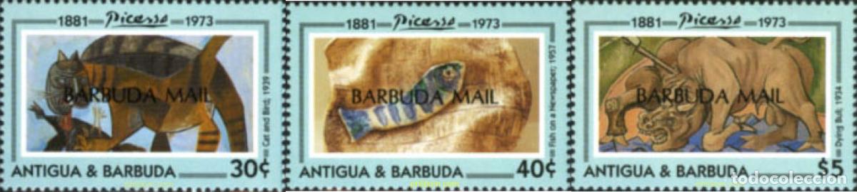 Selos: 47371 MNH BARBUDA 1994 20 ANIVERSARIO DE LA MUERTE DE PABLO PICASSO