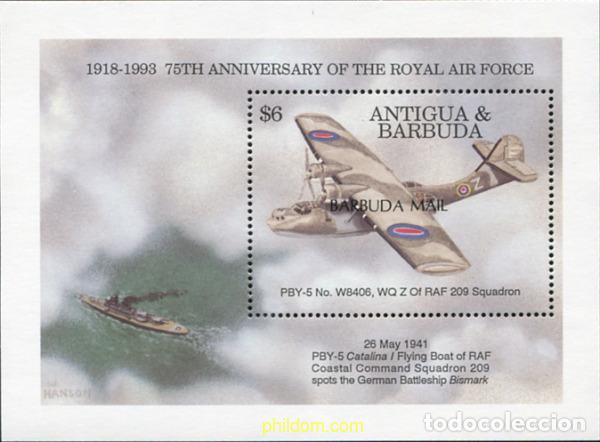 Timbres: 46824 MNH BARBUDA 1994 75 ANIVERSARIO DE LA REALES FUERZAS AEREAS (RAF)
