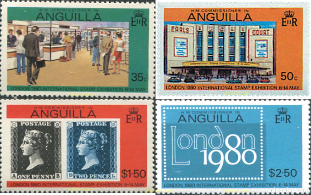 Sellos: 47128 MNH ANGUILLA 1979 LONDON 80. EXPOSICION FILATELICA INTERNACIONAL