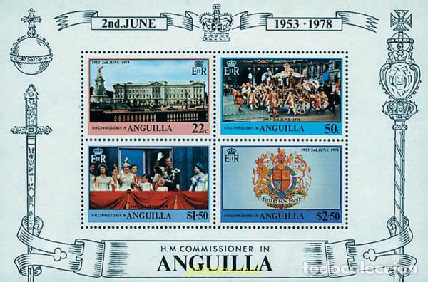 Sellos: 47122 MNH ANGUILLA 1978 25 ANIVERSARIO DE LA CORONACION DE ISABEL II
