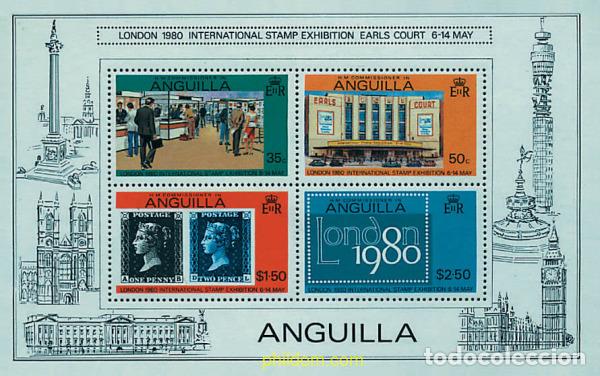 Sellos: 47129 MNH ANGUILLA 1979 LONDON 80. EXPOSICION FILATELICA INTERNACIONAL