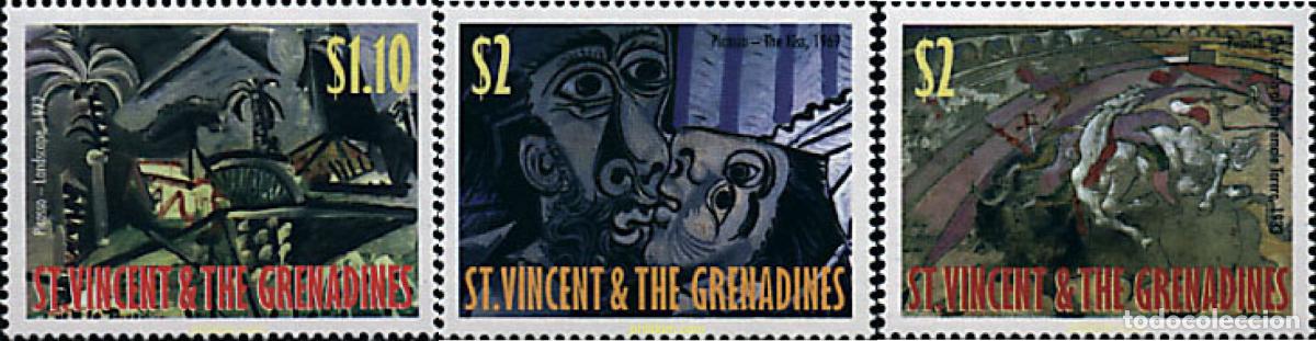 Sellos: 39229 MNH SAN VICENTE 1998 25 ANIVERSARIO DE LA MUERTE DE PICASSO