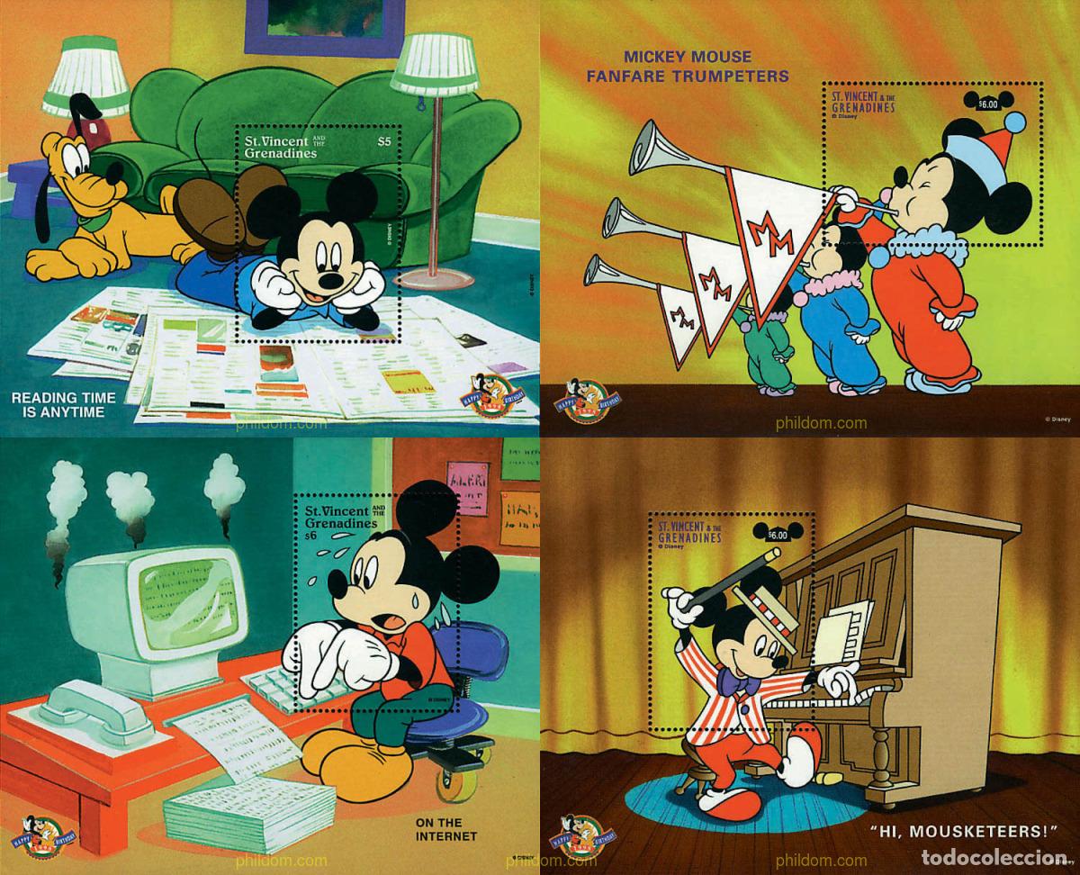 Francobolli: 48283 MNH SAN VICENTE 1998 70 ANIVERSARIO DE MICKEY MOUSE